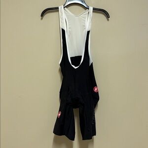 Castelli Men’s Race Bib Shorts Black and White NWT